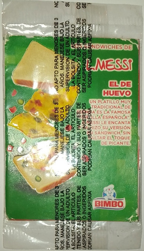 Tarjeta De Lionel Messi - Bimbo Nueva (Usado)