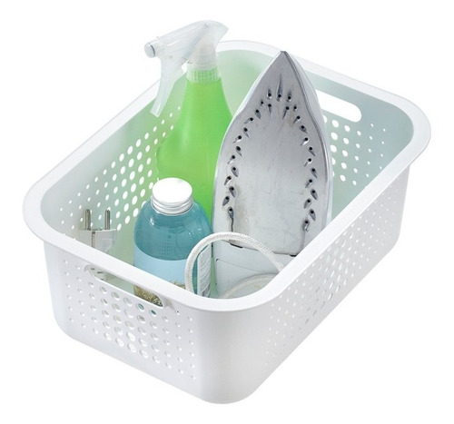 Imagen 5 de 6 de Canasto Mediano Blanco Suecia 100 % Reciclado Organizza