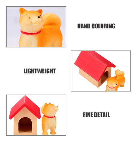 Acessório De Simulação De Cena Em Miniatura Akita Dog Model