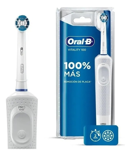 Cepillo Eléctrico Alemán Oral-b Pro 100 Color Blanco / Batería Recargable A 220v / Ver Ingresos Brutos