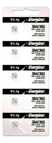 Pila Energizer 364/363 Sr621w Blister X5 Un. Oxido De Plata