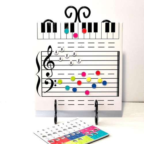 Pizarra Blanca Magnética Para Escribir Símbolos Musicales,