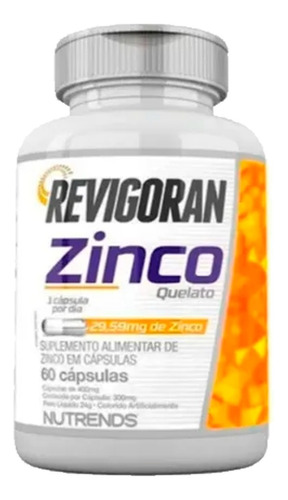 Suplemento Em Cápsulas Nutrends Revigoran Zinco Quelato Vitaminas Em Caixa De 100g