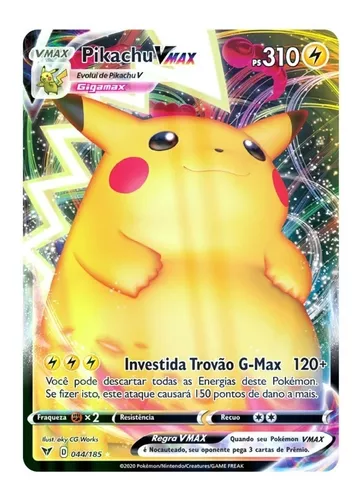 Carta Pokémon Pikachu V Com Lote De 100 Cartas