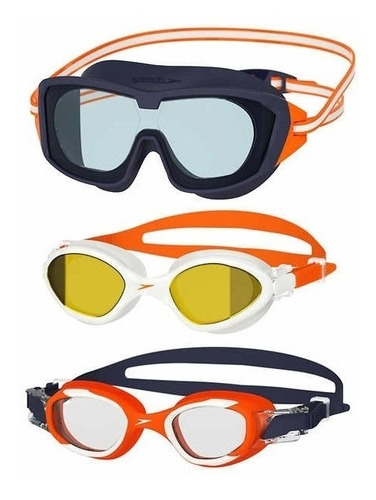 Pack 3 Piezas De Goggles Gafas Natación Para Niño Speedo.