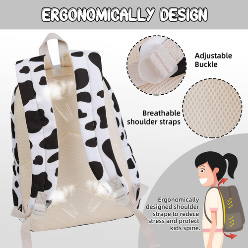 Unineovo Mochila Con Estampado De Vaca Para Niñas, Mochilas