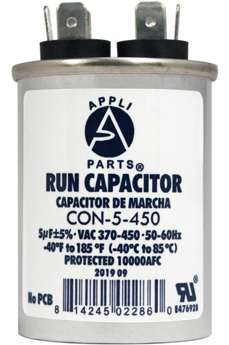 Appli Parts Condensador Capacitor De Marcha 5 Mfd Uf