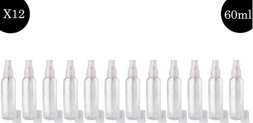 Envase Plastico Pvc 60ml Atomizador Spray X12