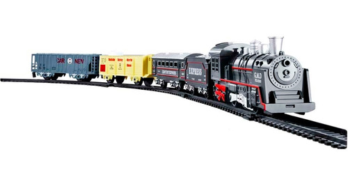 Trem Locomotiva Ferrorama Infantil 4 Vagões - Dm Toys