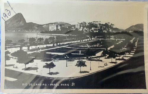 Antigua Postal De Rio Janeiro Plaza Paris 1937 (ff63