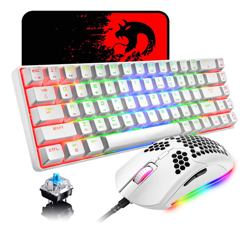 Teclado Mecánico Para Juegos 60% Con Retroiluminación Rgb