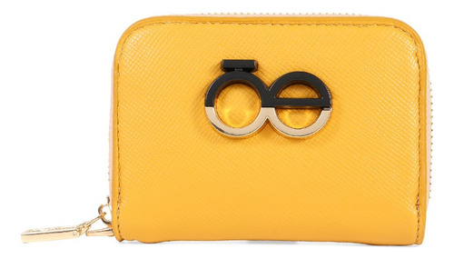 Cartera Para Mujer 7bini22816 En Cuero Sintético Cloe Color Amarillo Diseño de la tela Liso