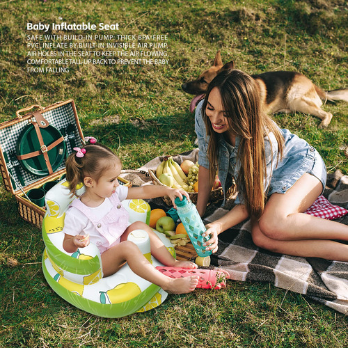 Asiento Inflable Para Bebé 3 Meses Silla Verano Con Bomba
