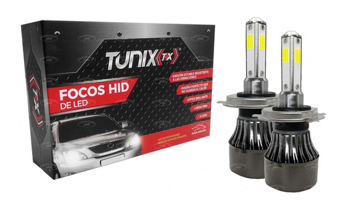 Kit De Led 4 Caras Tuníx Cob 7600lm 6500k Varias Medidas