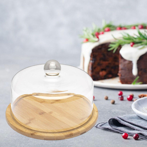 Soporte De Postre De Cristal Para Tartas, 210 Mm