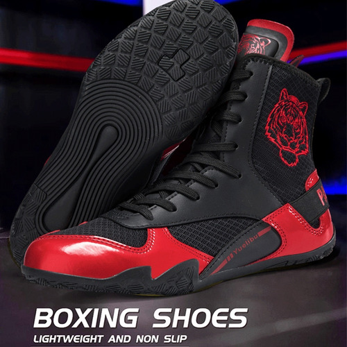 Botas Boxeo Lucha Libre Sanda Suela Resistente Desgaste,n