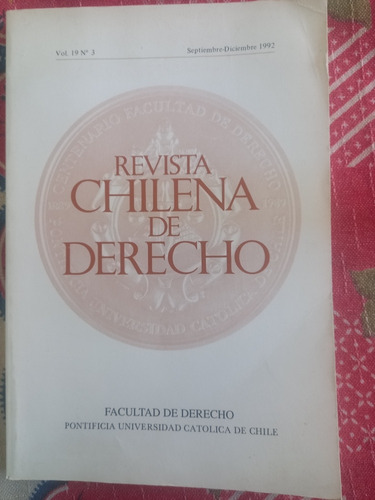 Revista Chilena De Derecho Vol. 19 N° 3 Año 1992