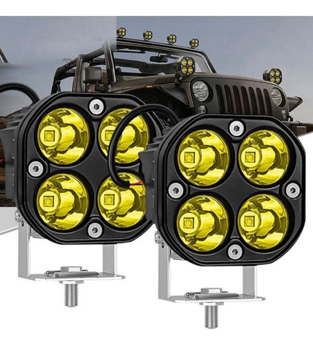 Par Foco Neblinero Led 3 Pulgadas Faenero 40watt + Soportes