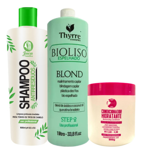 Progressiva Bioliso Orgânica Thyrre E Shampoo 1l + Cond 500g