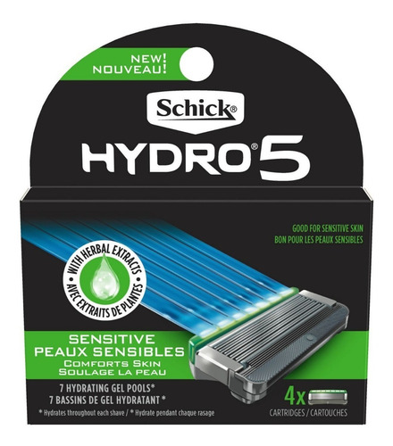 Cartuchos Repuestos De Afeitadora Schick Hydro5 Originales 