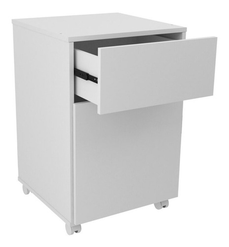 Imagen 2 de 4 de Mesa De Luz Con Ruedas Cajon Y Puerta