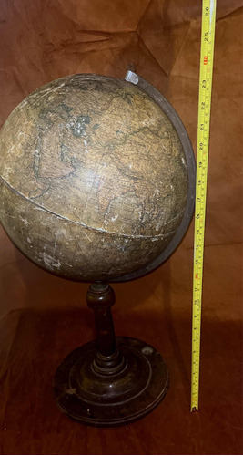  Globo Terráqueo Antiguo De 1939, Base Madera 60cm Alto 