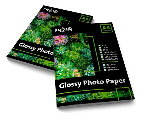 Papel Fotográfico Autoadhesivo A4 Glossy 115gr X 500 Hojas Color Blanco