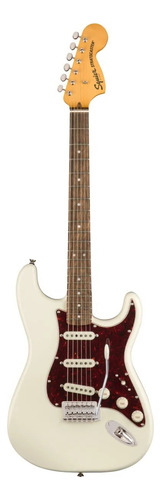 Guitarra eléctrica Squier by Fender Classic Vibe '70s Stratocaster de arce olympic white brillante con diapasón de laurel indio
