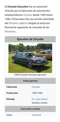 Imagen 5 de 6 de Chrysler Le Baron Lm Limusine
