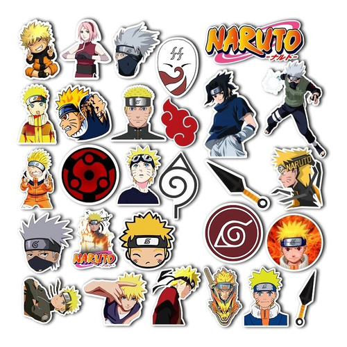 Adesivos Naruto 28 Unidades Cartela