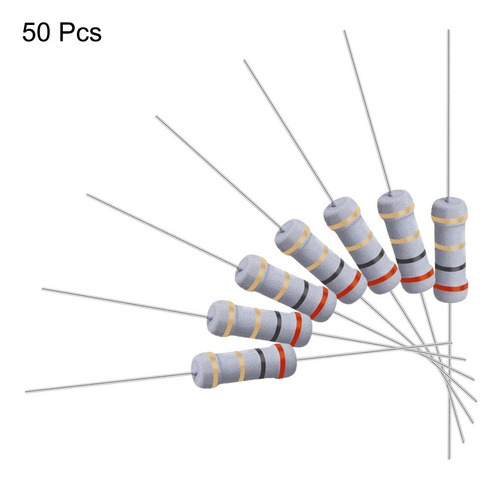 50 Resistencias 2 Ohm Resistor Película Óxido Metal 1w 5%