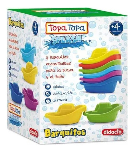 Barquitos De Colores Encastre Topa Topa Splash Infantil