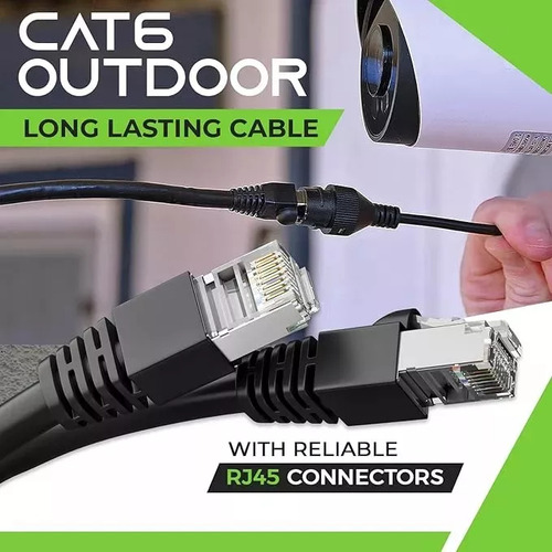 Cable Cat6 100% Cobre P Starlink Americano Exterior 200 Pies
