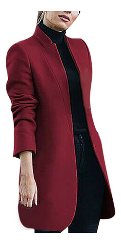 Blazer Largo De Lana De Invierno Para Mujer [u]