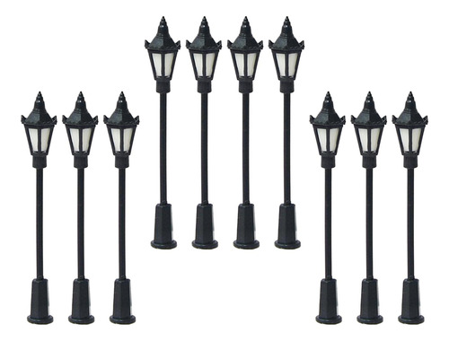 10 Piezas De Farola En Miniatura, Modelo De Lámpara De