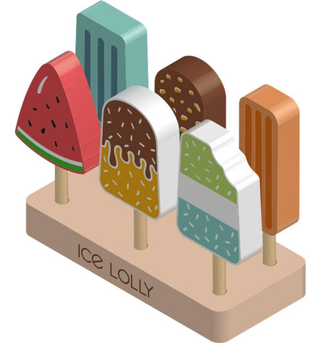 Juguete De Helado De Madera, Juguete De Simulación Con