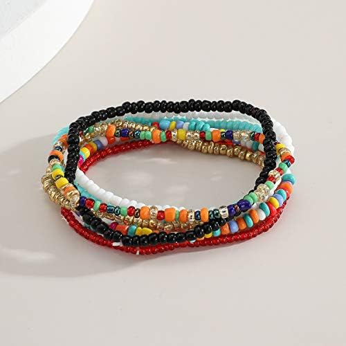 Jumwrit Pulseras Coloridas Con Cuentas Para Mujer Pulseras E