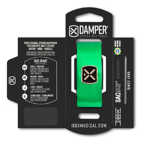 Damper Cuero Metalizado Verde Dmmd05