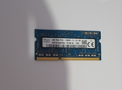 Memoria Ram 4gb Pc3l 12800s Notebook Original(usada)