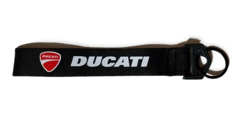 Llavero Ducati  Motocicleta Doble Cara Negro Wrislet De Mano