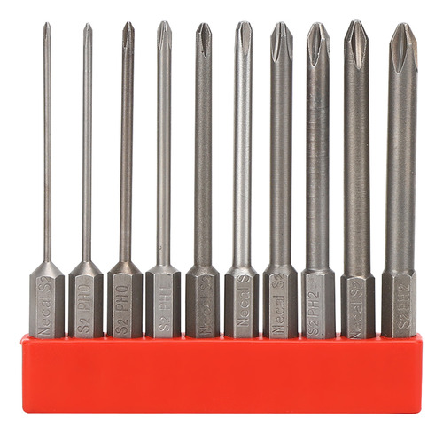 Juego De 10 Destornilladores Con Mango Hexagonal, Brocas De