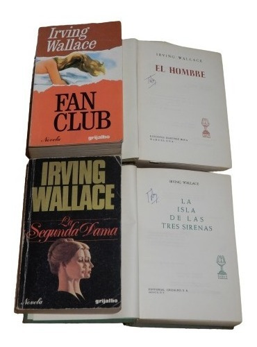 Lote 4 Libros De Irving Wallace. Fan Club, Segunda Dama, 