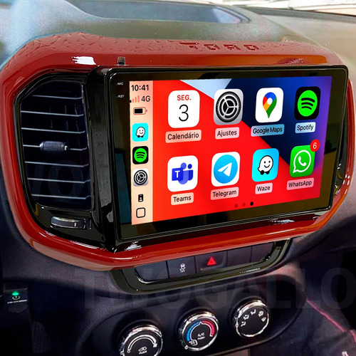 Multimídia Aikon Electron 2+64gb Carplay Fiat Toro 2017-2021