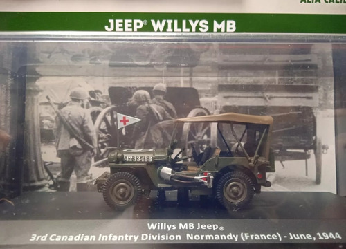 Jeep Willys Mb 1944 Serie Vehículos Militares 1/43 Acrílico