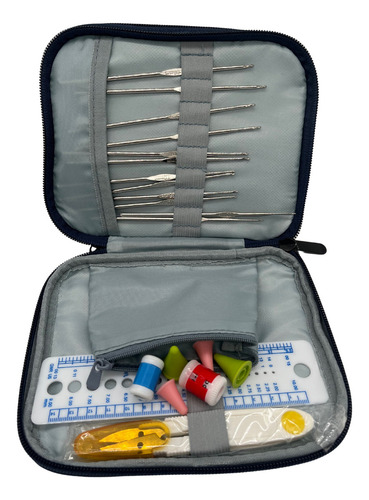 Set De Crochet Hemmel 72 Piezas Con Accesorios Y Estuche