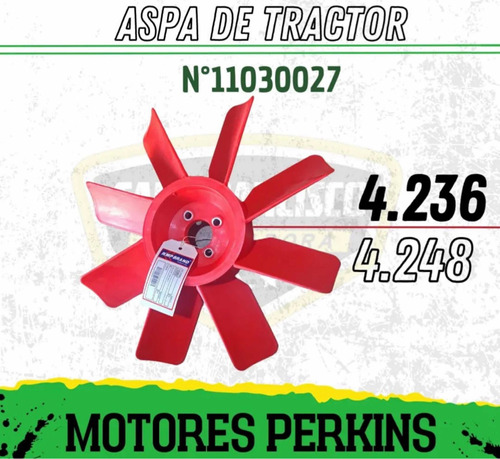 Aspa De Motor Perkins Modelo 4.236 4.248