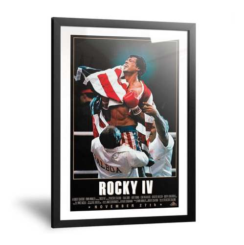 Cuadros Rocky Balboa Poster Boxeo Películas Vintage 20x30cm