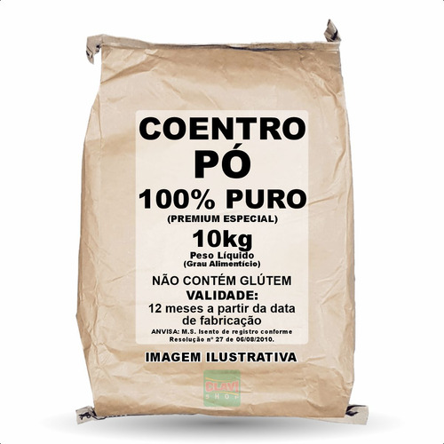 Coentro Pó 10kg 100% Puro Saca Atacado Granel Premium