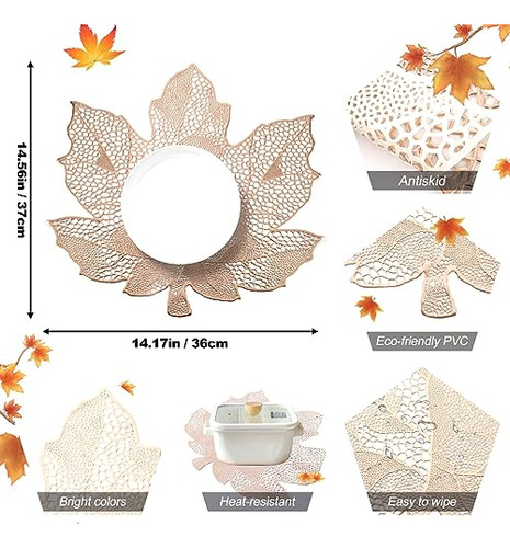Posavasos De Hojas De Otoño Juego De 8, Posavasos De Acción