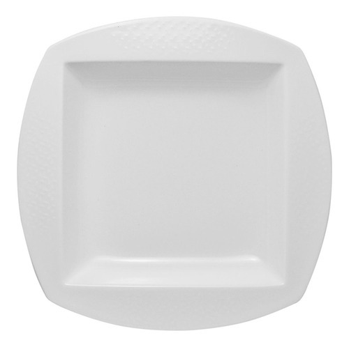 Plato Sopero Cuadrado Porcelana Hogar Blanco Crown Baccara